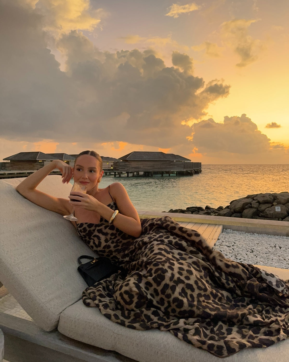 New Fashionable Sexy Leopard Print Camisole Long Dress