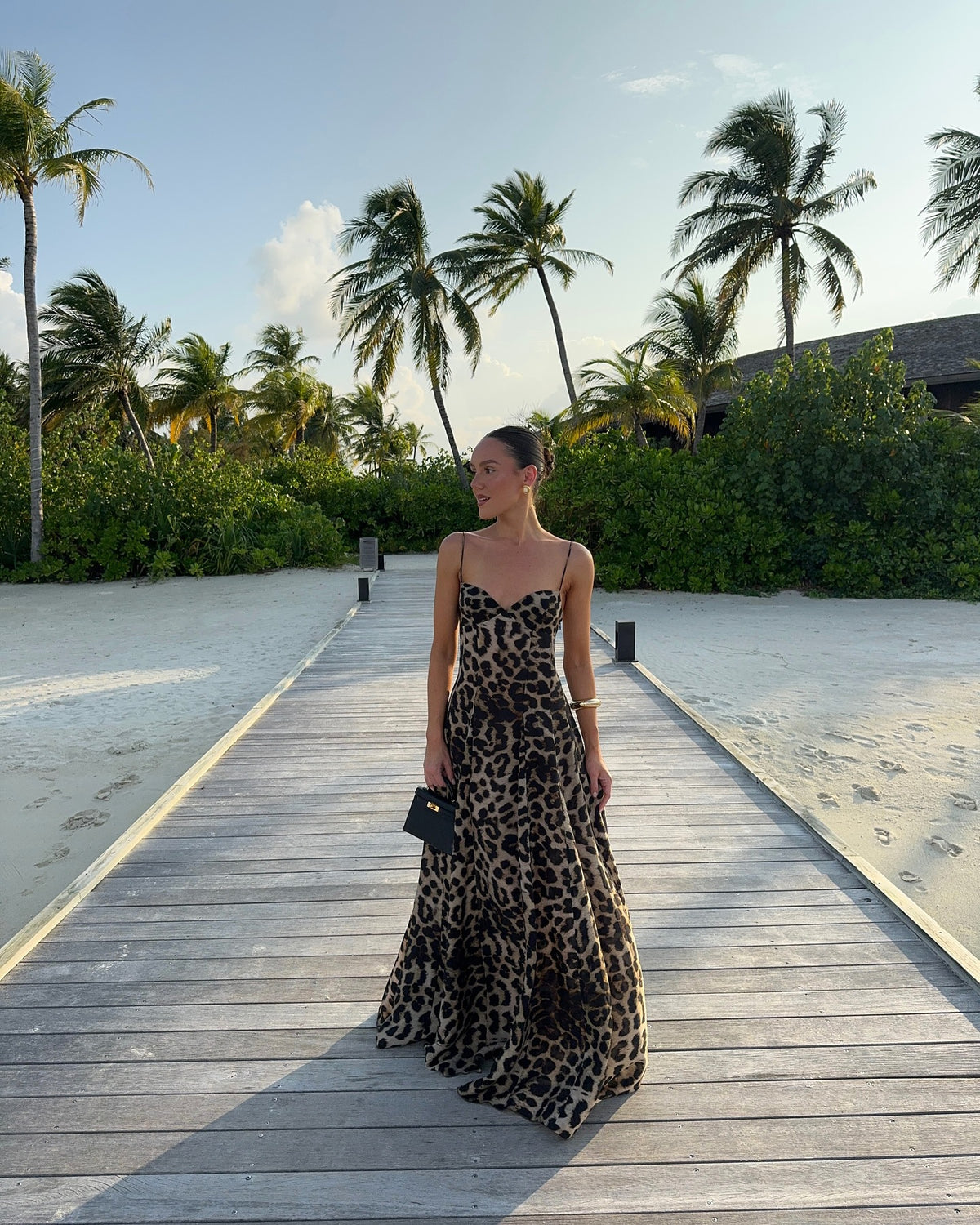 New Fashionable Sexy Leopard Print Camisole Long Dress