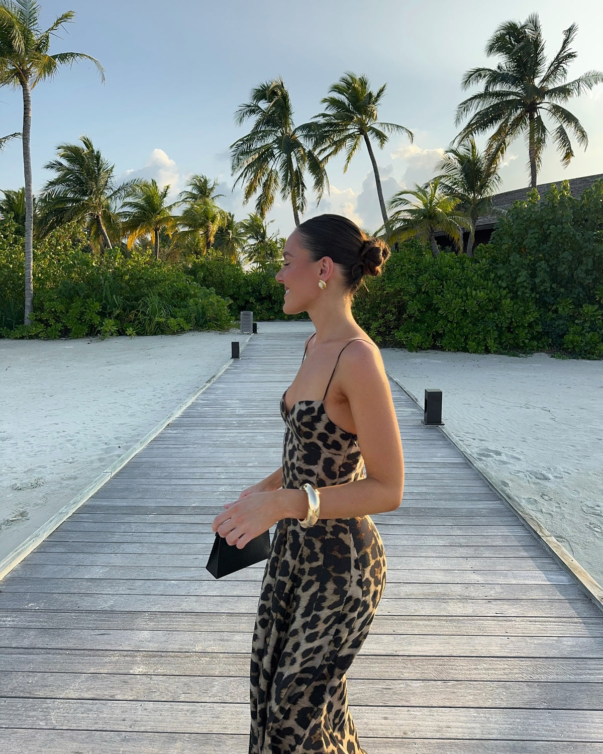 New Fashionable Sexy Leopard Print Camisole Long Dress