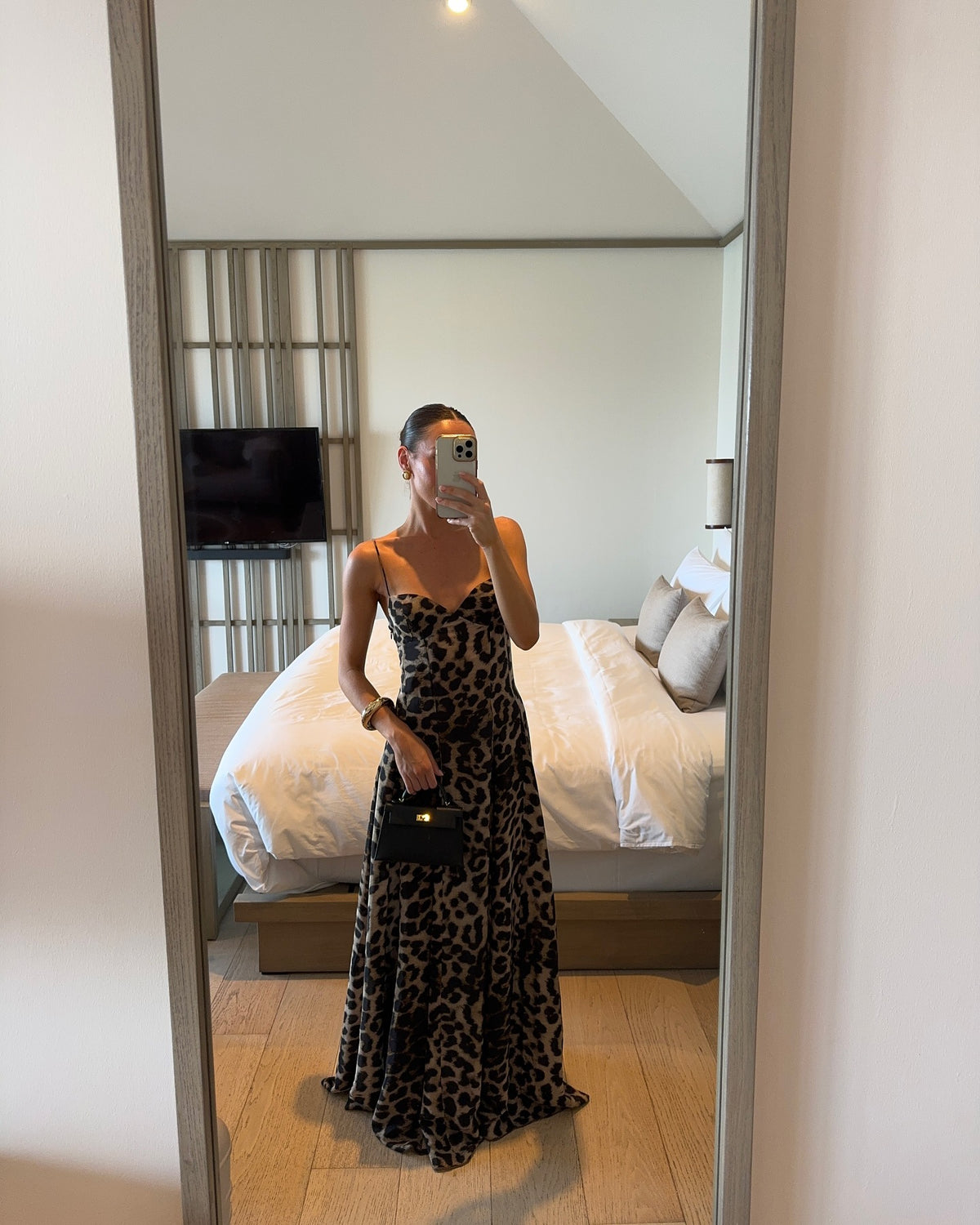 New Fashionable Sexy Leopard Print Camisole Long Dress